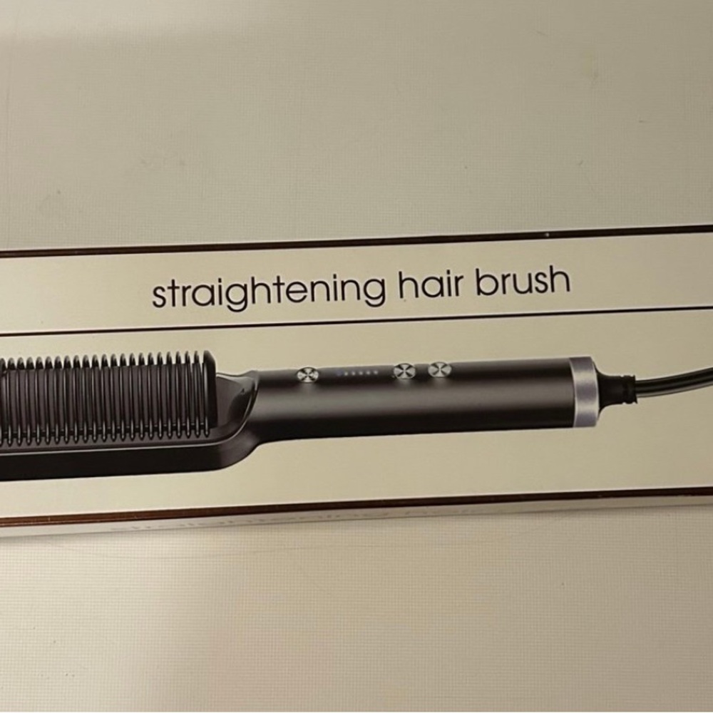 Sleek Black Straightening Hair Brush